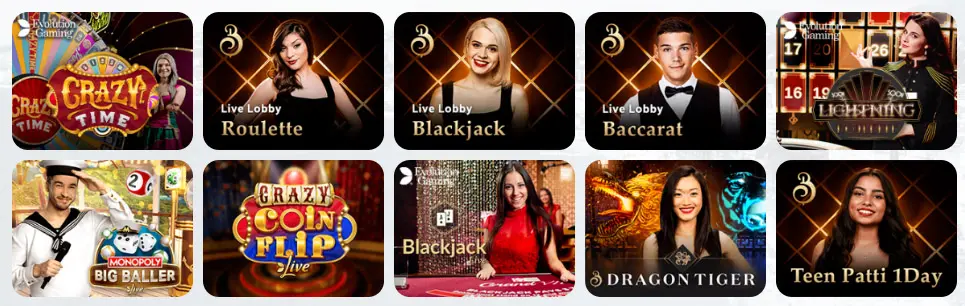 Jeux de casino en direct PlayZax Casino