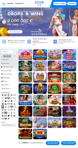 l'application et interface PlayZax Casino