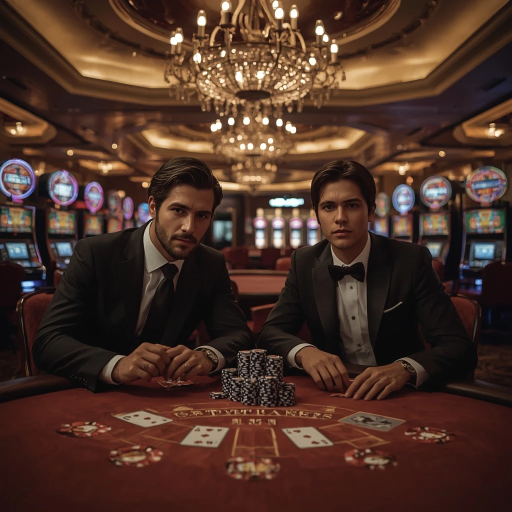 Deux joueurs de poker au PlayZax Casino